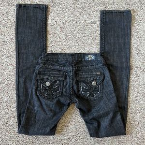 Laguna Beach Jean co nwt black jeans with hand stitching sz 26